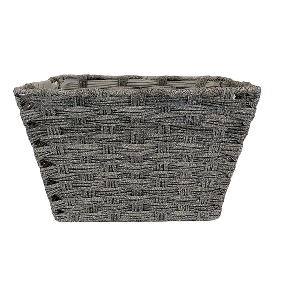 mDesign Basket Gray Silver Woven Functional Get organized in style Like new - Picture 6 of 8